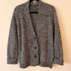 Eddie Bauer Black and White Knit Cardigan size medium